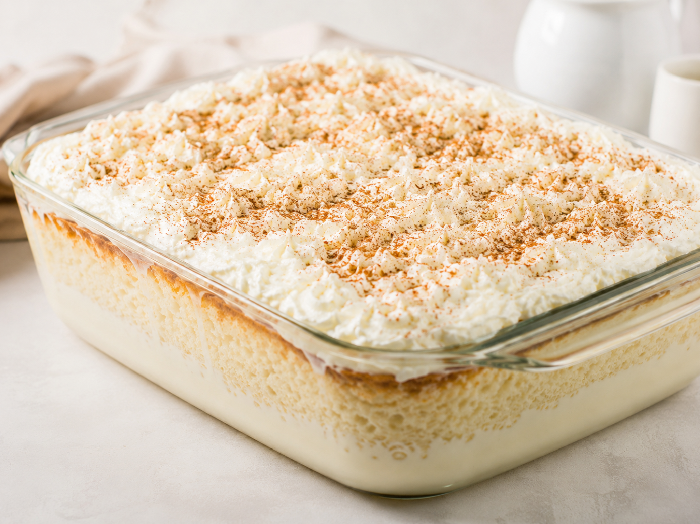 Porción de Tres Leches en envase de vidrio